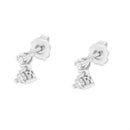 14K White Gold 1/4 Cttw Double Diamond Drop and Dangle Stud Earrings (H-I Color, SI1-SI2 Clarity)-8