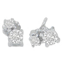 14K White Gold 1/2 cttw Round Cut Diamond Earrings (H-I, SI2-I1)-5