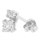 14K White Gold 1/2 cttw Round Cut Diamond Earrings (H-I, SI2-I1)-6