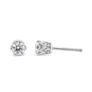 14K White Gold 1/2 Cttw Round Diamond Crown Stud Earring (I-J Color, I1-I2 Clarity)-8
