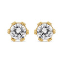 14K White Gold 1/2 Cttw Round Diamond Crown Stud Earring (I-J Color, I1-I2 Clarity)-9