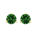 14K White Gold 1.0 Cttw 3-Prong Martini Set Lab Grown Green Diamond Solitaire Stud Earrings-5