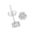 .925 Sterling Silver 1/10 cttw Prong Set Round-Cut Trio Diamond Stud Earrings (I-J Color, I3 Clarity)-8