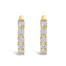 14k Yellow Gold 1/2 Cttw Diamond Cluster Hoop Earrings (H-I Color, SI2-I1 Clarity)-2