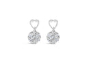 14K White Gold 1 1/4 cttw Round Cut Diamond Earrings (H-I, I1-I2)-4