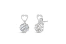14K White Gold 1 1/4 cttw Round Cut Diamond Earrings (H-I, I1-I2)-5