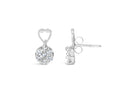 14K White Gold 1 1/4 cttw Round Cut Diamond Earrings (H-I, I1-I2)-6
