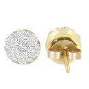 14K Yellow Gold 3/4 cttw Round Cut Diamond Stud Earring (I-J, SI2-I1)-5