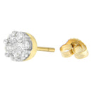 14K Yellow Gold 3/4 cttw Round Cut Diamond Stud Earring (I-J, SI2-I1)-6