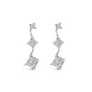 14K White Gold 1 cttw Princess Cut Diamond Earrings (G-H, VS1-VS2)-4