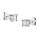 .925 Sterling Silver 1.0 Cttw Round Brilliant-Cut Diamond Miracle-Set Solitaire Stud Earrings (H-I Color, I2-I3 Clarity)-7
