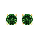 14K White Gold 1.0 Cttw Lab Grown Green Diamond Classic Solitaire Stud Earrings-8