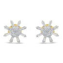 10k Yellow Gold Round and Baguette Diamond Stud Earring (0.50 cttw, H-I Color, I2-I3 Clarity)-5