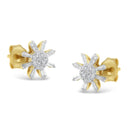 10k Yellow Gold Round and Baguette Diamond Stud Earring (0.50 cttw, H-I Color, I2-I3 Clarity)-7