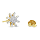 10k Yellow Gold Round and Baguette Diamond Stud Earring (0.50 cttw, H-I Color, I2-I3 Clarity)-8