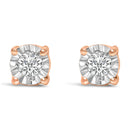 .925 Sterling Silver 1/10 Cttw Round Brilliant-Cut Lab Grown Diamond Miracle-Set Stud Earrings (F-G Color, VS1-VS2 Clarity)-10