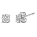 .925 Sterling Silver 1/10 Cttw Round Brilliant-Cut Lab Grown Diamond Miracle-Set Stud Earrings (F-G Color, VS1-VS2 Clarity)-7