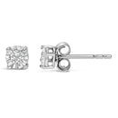 .925 Sterling Silver 1/10 Cttw Round Brilliant-Cut Lab Grown Diamond Miracle-Set Stud Earrings (F-G Color, VS1-VS2 Clarity)-8