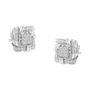 .925 Sterling Silver 1/2 Cttw Round-Cut Diamond Stud Earrings (I-J Color, I1-I2 Clarity)-5
