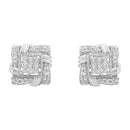 .925 Sterling Silver 1/2 Cttw Round-Cut Diamond Stud Earrings (I-J Color, I1-I2 Clarity)-7