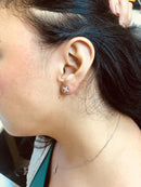 14K White Gold 1/2 Cttw Marquise Diamond 8 Stone Floral Leaf Stud Earrings (H-I Color, SI1-SI2 Clarity)-15