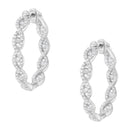 10K White Gold Diamond Hoop Earrings (1 1/2 cttw, H-I Color, I1-I2 Clarity)-7