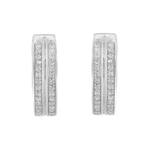 10K White Gold Diamond Hoop Earring (1/2 cttw, I-J Color, I2-I3 Clarity)