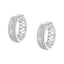 10K White Gold Diamond Hoop Earring (1/2 cttw, I-J Color, I2-I3 Clarity)-8