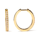 10K Yellow Gold 1/2 Cttw Round-Cut Diamond Hoop Earrings (I-J Color, I2-I3 Clarity)-7
