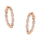 10K Rose Gold Diamond Hoop Earring (1 cttw, H-I Color, I1-I2 Clarity)-4