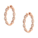 10K Rose Gold Diamond Hoop Earring (1 cttw, H-I Color, I1-I2 Clarity)-6