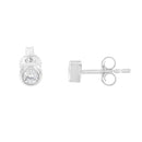10K White Gold 1/5 Cttw Round Brilliant-Cut Near Colorless Diamond Bezel-Set Stud Earrings (H-I Color, I1-I2 Clarity)-8