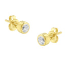 10K White Gold 0.30 Cttw Round Brilliant-Cut Near Colorless Diamond Bezel-Set Stud Earrings (H-I Color, I1-I2 Clarity)-11