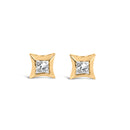 10K White Gold 1/5 Cttw Invisible Set Princess-Cut Diamond Stud Earrings (H-I Color, SI2-I1 Clarity)-9