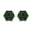 .925 Sterling Silver 1/4 Cttw Treated Yellow Diamond Floral Stud Earrings (Yellow Color, I1-I2 Clarity)-5