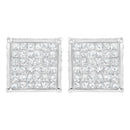 10K White Gold 2ct TDW Princess-Cut Composite Diamond Stud Earring (I-J ,I2-I3)-5