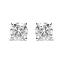 IGI Certified 14K White Gold 5.00 Cttw Round Brilliant-Cut Lab Grown Diamond Classic 4-Prong Stud Earrings with Screw Backs (F-G Color, SI1 Clarity)-5