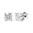 IGI Certified 14K White Gold 5.00 Cttw Round Brilliant-Cut Lab Grown Diamond Classic 4-Prong Stud Earrings with Screw Backs (F-G Color, SI1 Clarity)-6