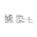 IGI Certified 14K White Gold 5.00 Cttw Round Brilliant-Cut Lab Grown Diamond Classic 4-Prong Stud Earrings with Screw Backs (F-G Color, SI1 Clarity)-7