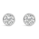 14K White Gold 1.0 Cttw Lab Grown Diamond Screw-Back Classic Bezel Solitaire Stud Earrings (G-H Color, VS2-SI1 Clarity)-6