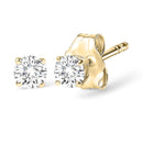 14K White Gold 1/2 Cttw Round Lab Grown Diamond Solitaire Stud Earrings-4