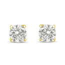 14K Yellow Gold 1.0 Cttw Lab Grown Diamond Solitaire Stud Earrings-3