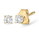 14K Yellow Gold 1.0 Cttw Lab Grown Diamond Solitaire Stud Earrings-5