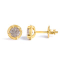 14K Yellow Gold Plated .925 Sterling Silver 1.0 Cttw Round Brilliant Cut Diamond Solitaire Milgrain Stud Earrings (K-L Color, I2-I3 Clarity)-22