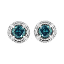 .925 Sterling Silver 1 cttw Treated Black Diamond Modern 4-Prong Solitaire Milgrain Stud Earrings (Black Color, I1-I2 Clarity)-8