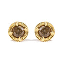 14K Yellow Gold Plated .925 Sterling Silver 1.0 Cttw Round Brilliant Cut Diamond Solitaire Milgrain Stud Earrings (K-L Color, I2-I3 Clarity)-24
