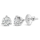 14K White Gold 2.0 Cttw 3-Prong Martini Set Brilliant Round-Cut Solitaire Lab Grown Diamond Screwback Stud Earrings (F-G Color, VS1-VS2 Clarity)-2
