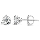 14K White Gold 2.0 Cttw 3-Prong Martini Set Brilliant Round-Cut Solitaire Lab Grown Diamond Screwback Stud Earrings (F-G Color, VS1-VS2 Clarity)-3