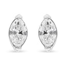 14K White Gold 4/5 Cttw Marquise Lab Grown Diamond Solitaire Stud Earrings-2