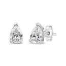 14K White Gold 1/2 Cttw Pear Shape Solitaire Lab Grown Diamond Stud Earrings (F-G Color, VS2-SI1 Clarity)-11